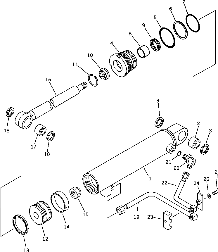 Wheel Loaders Komatsu / WA40-1 S/N 1001-UP(wa40-1c) / STEERING CYLINDER(120020 : 4041)