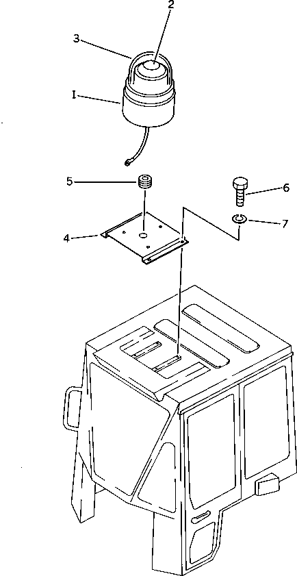 Wheel Loaders Komatsu / WA40-1 S/N 1001-UP(wa40-1c) / BEACON LAMP(150220 : 5633)