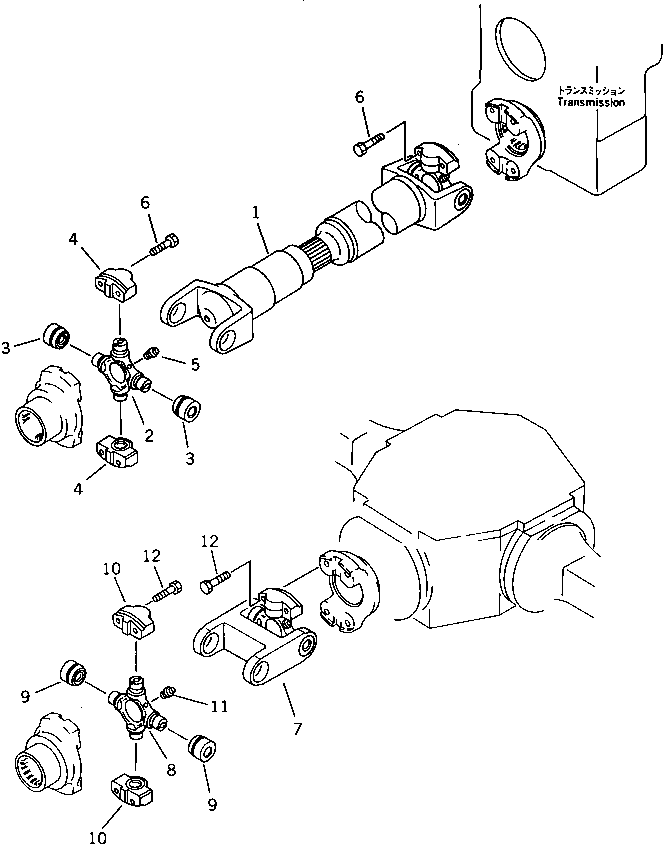 Wheel Loaders Komatsu / WA40-1 S/N 1001-UP(wa40-1r) / DRIVE SHAFT(090010 : 3001)