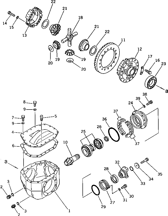 Wheel Loaders Komatsu / WA40-1 S/N 1001-UP(wa40-1r) / DIFFERENTIAL(090020 : 3101)