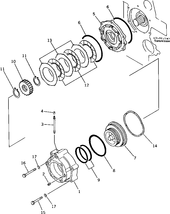 Wheel Loaders Komatsu / WA40-1 S/N 1001-UP(wa40-1r) / BRAKE(090040 : 3121)