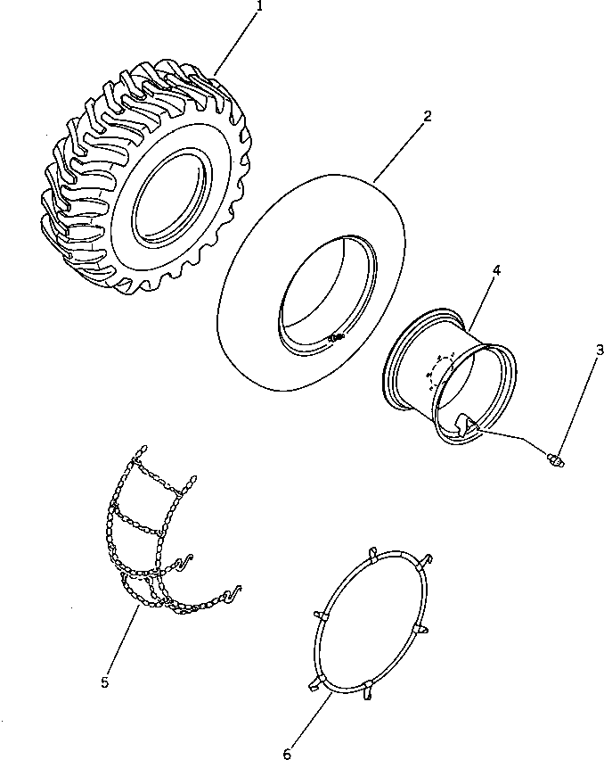 Wheel Loaders Komatsu / WA40-1 S/N 1001-UP(wa40-1r) / WHEEL(#1001-1426)(090050 : 3201)