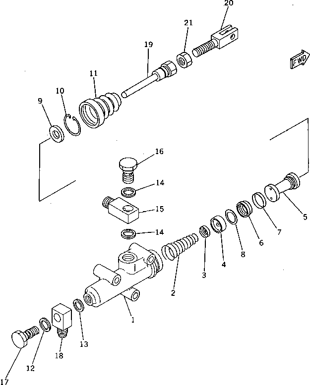 Wheel Loaders Komatsu / WA40-1 S/N 1001-UP(wa40-1r) / MASTER CYLINDER(090080 : 3403)