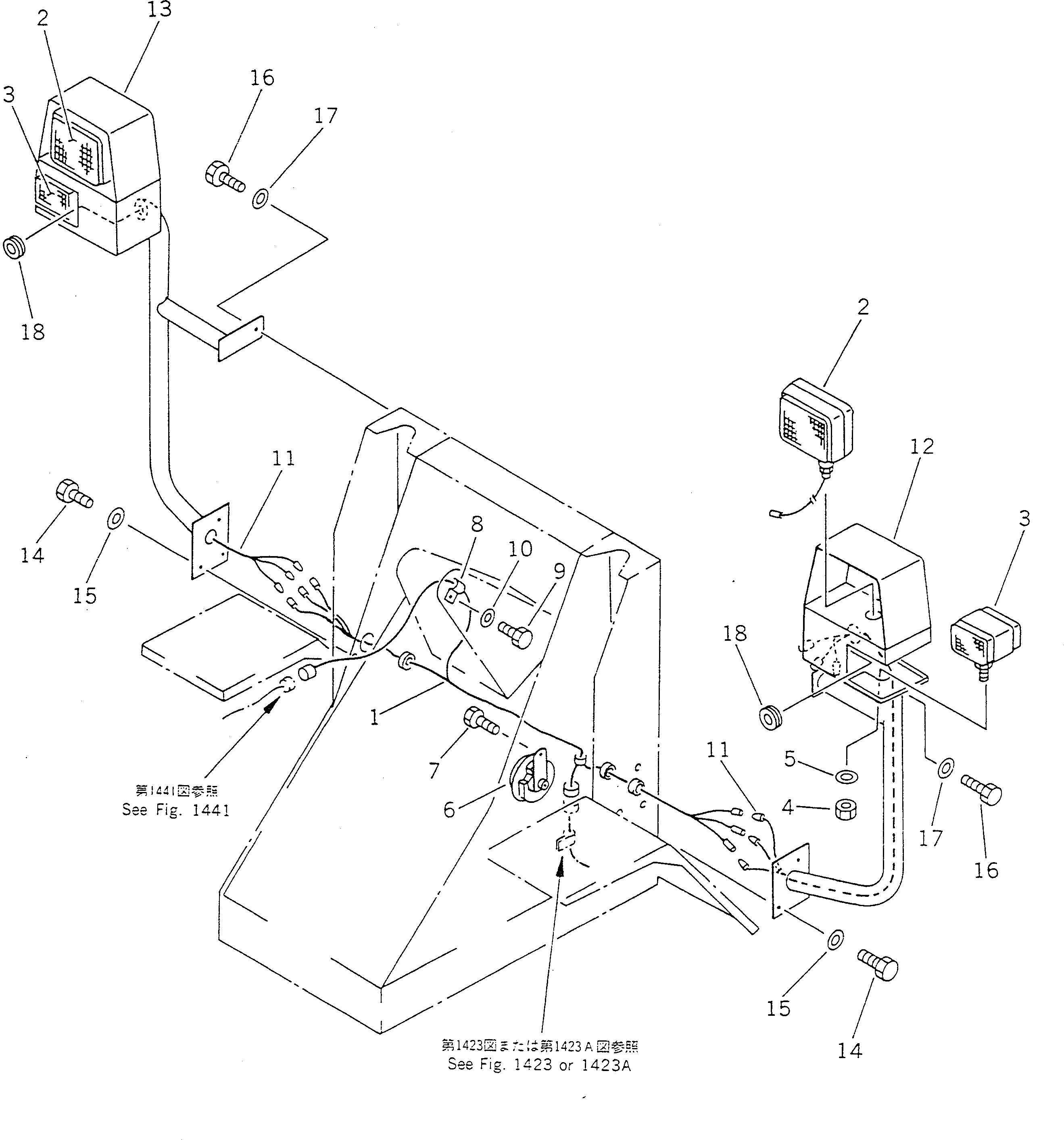 Wheel Loaders Komatsu / WA40-2 S/N 3001-UP(wa40-2c) / ELECTRICAL SYSTEM (FRONT) (FOR STOCK BREEDING)(030140 : 1431)