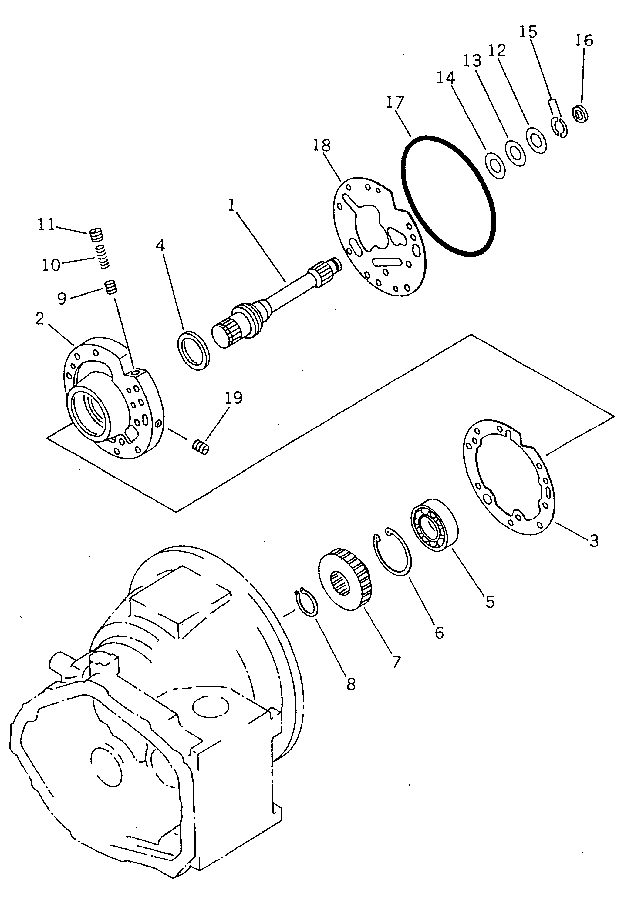 Wheel Loaders Komatsu / WA40-2 S/N 3001-UP(wa40-2c) / TRANSMISSION (INPUT SHAFT)(060050 : 2502)