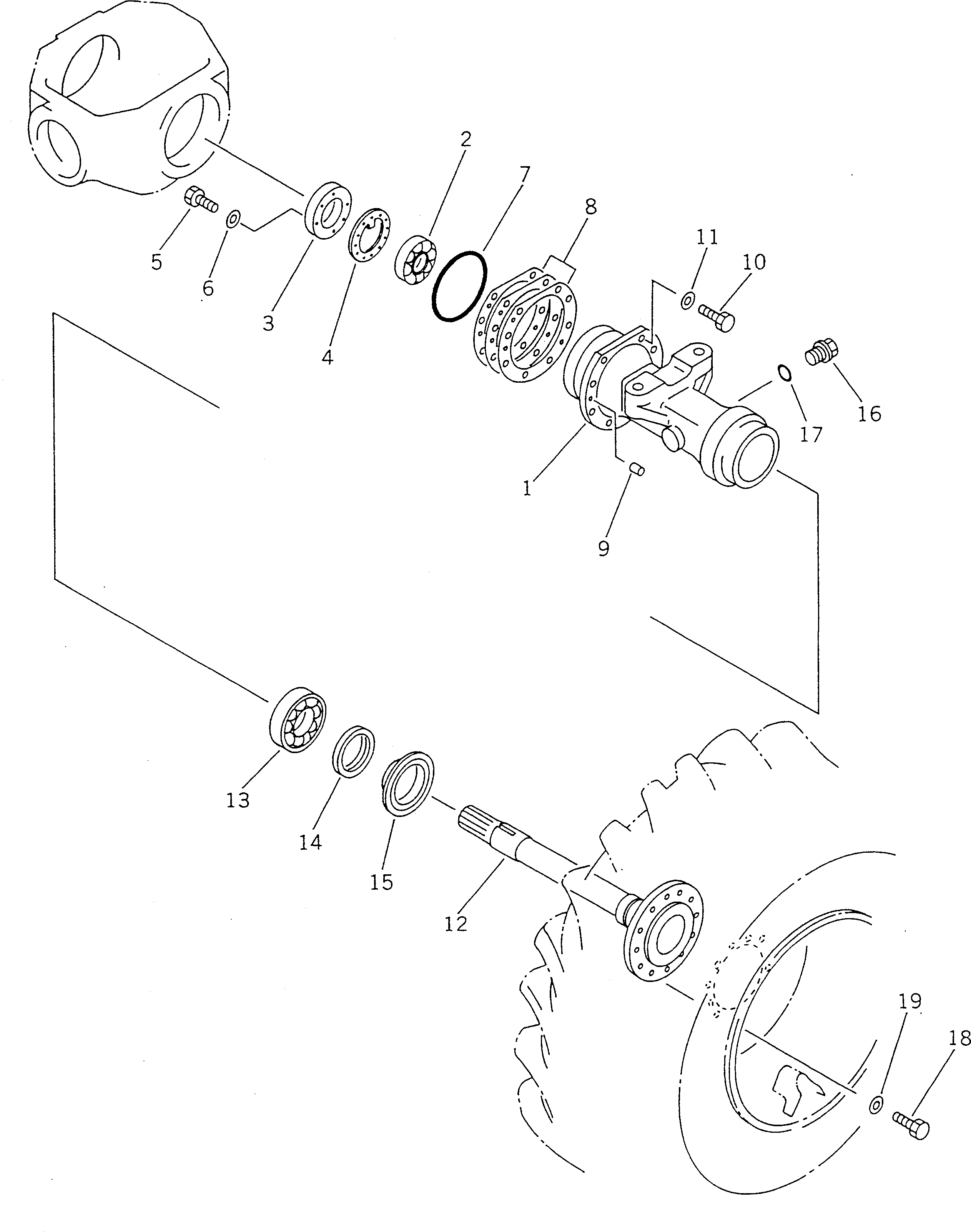 Wheel Loaders Komatsu / WA40-2 S/N 3001-UP(wa40-2c) / AXLE HOUSING(060130 : 2711)