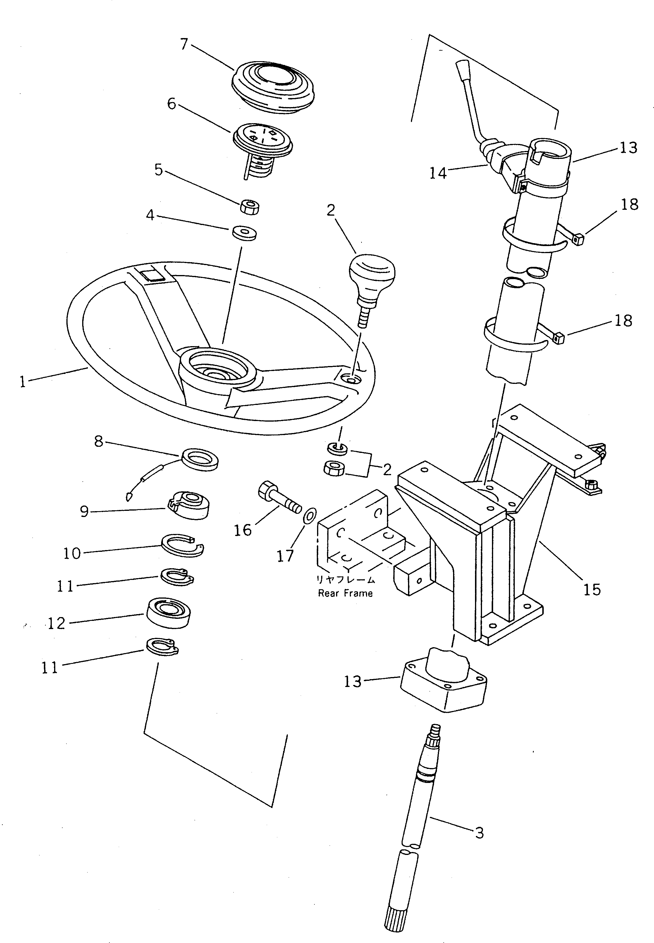 Wheel Loaders Komatsu / WA40-2 S/N 3001-UP(wa40-2c) / STEERING WHEEL(120040 : 4201)