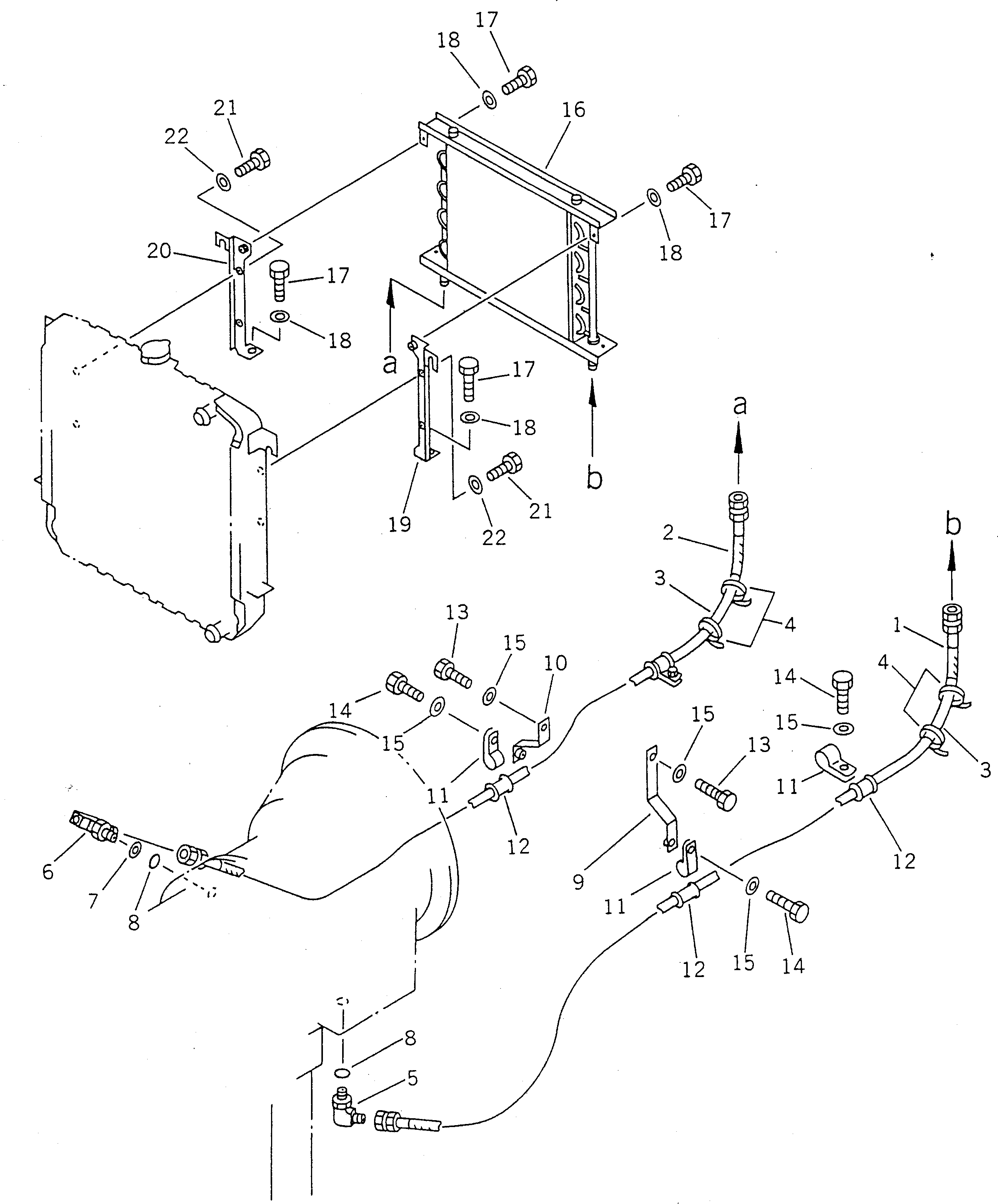 Wheel Loaders Komatsu / WA40-2 S/N 3001-UP(wa40-2c) / TRANSMISSION OIL PIPING(120080 : 4601)