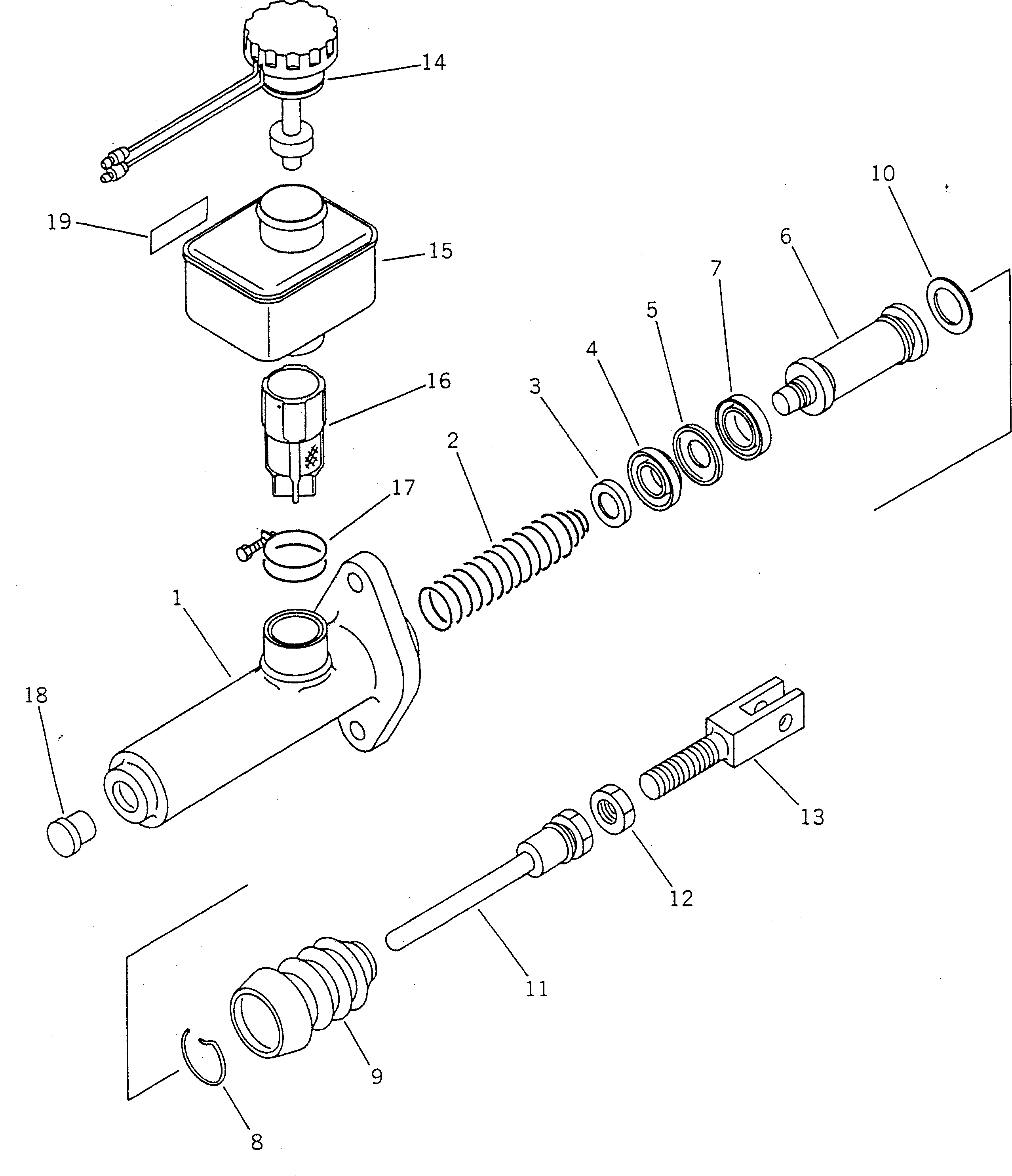 Wheel Loaders Komatsu / WA40-2 S/N 3001-UP(wa40-2c) / MASTER CYLINDER(#3001-3920)(120090 : 4701)