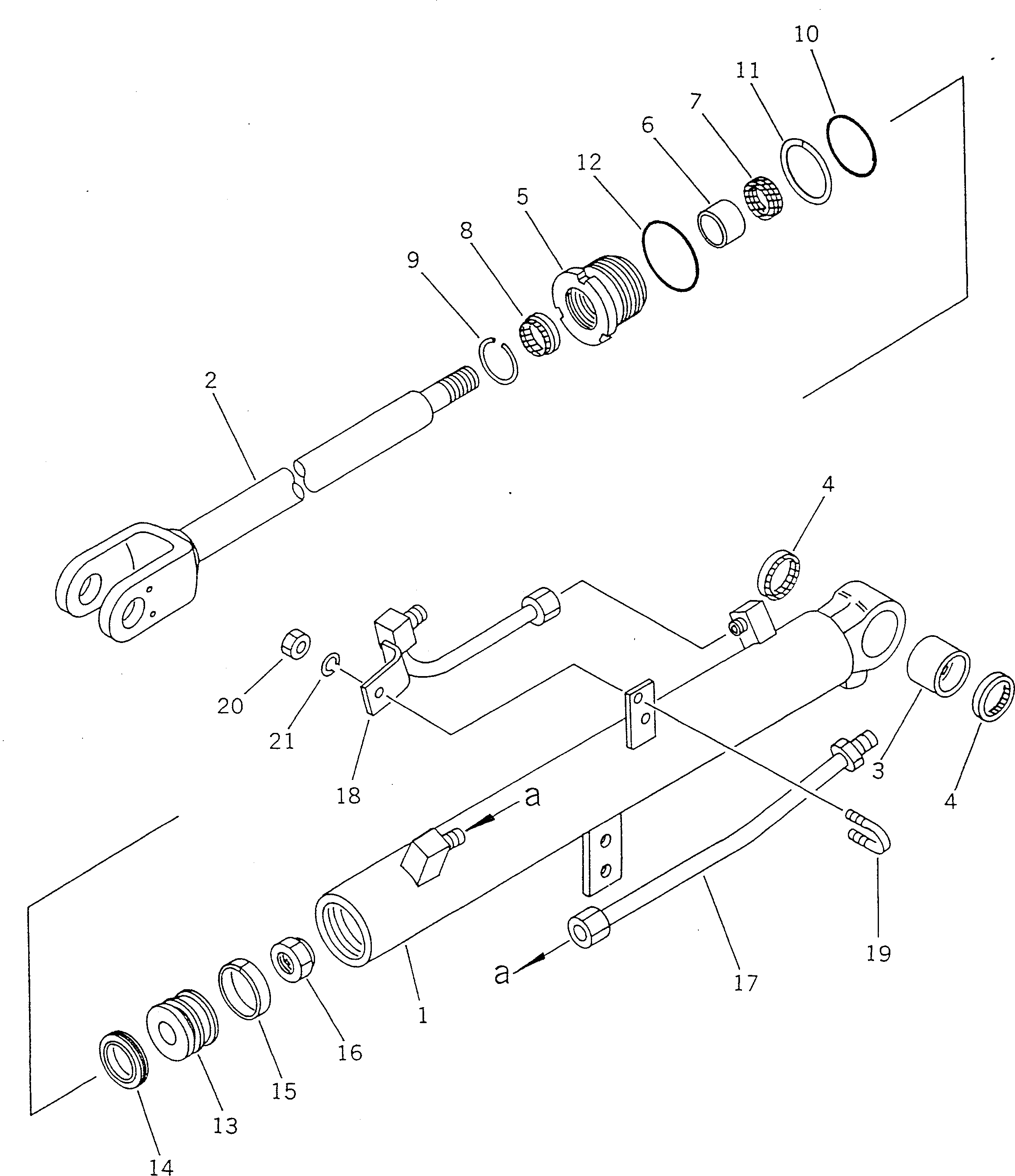 Wheel Loaders Komatsu / WA40-2 S/N 3001-UP(wa40-2c) / LIFT CYLINDER(180070 : 6401)