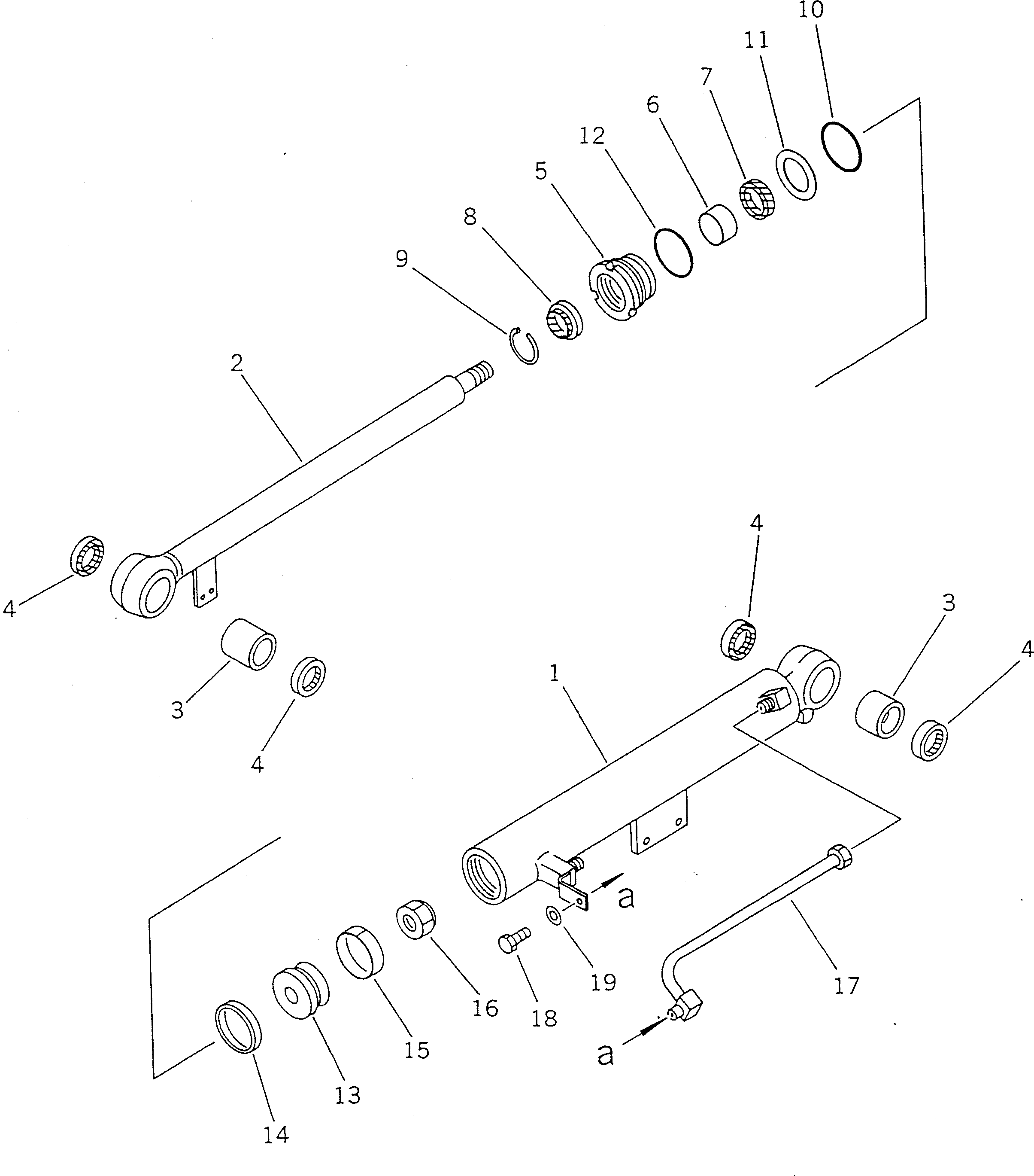 Wheel Loaders Komatsu / WA40-2 S/N 3001-UP(wa40-2c) / DUMP CYLINDER(180080 : 6411)
