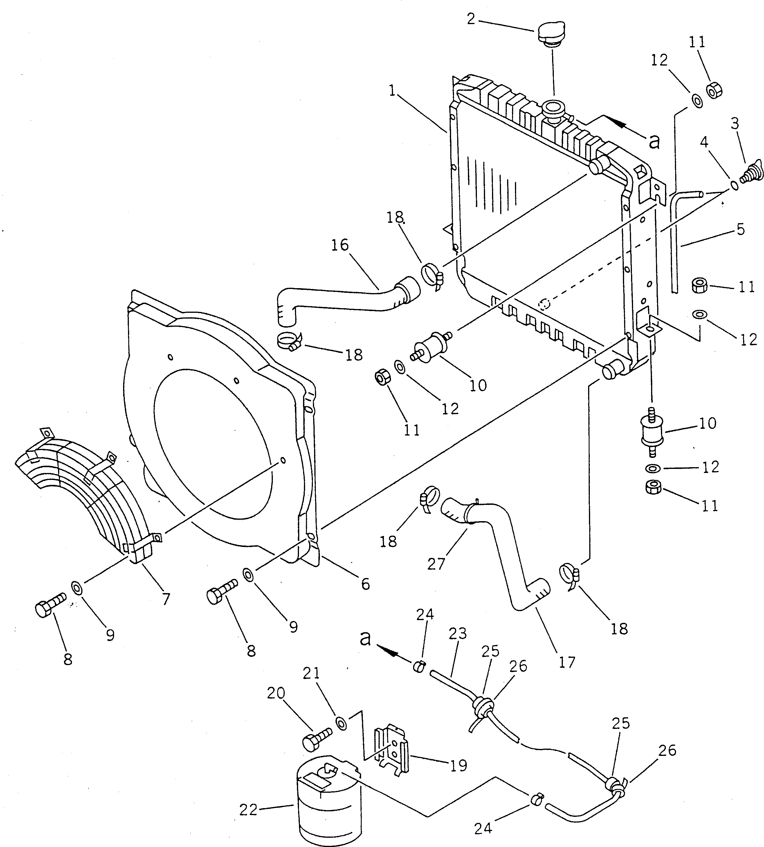 Wheel Loaders Komatsu / WA40-2 S/N 3001-UP(wa40-2r) / RADIATOR(030040 : 1201)