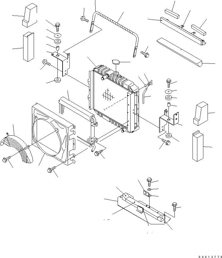 Wheel Loaders Komatsu / WA40-3-CB S/N 19001-UP(wa40-3-r) / RADIATOR AND PIPING(060010 : C0110-01A0)