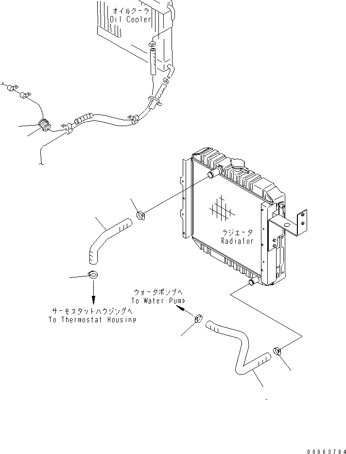 Wheel Loaders Komatsu / WA40-3 S/N 19001-UP (Overseas Version)(wa40-30c) / RADIATOR PIPING(060030 : C0120-01A0)