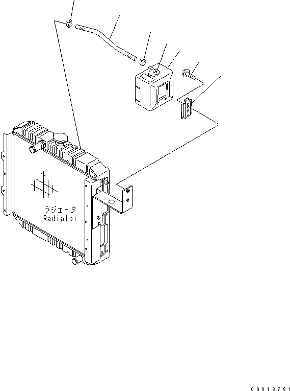 Wheel Loaders Komatsu / WA40-3 S/N 19001-UP (Overseas Version)(wa40-30c) / RESERVE TANK AND MOUNT PARTS(060040 : C0300-01A0)