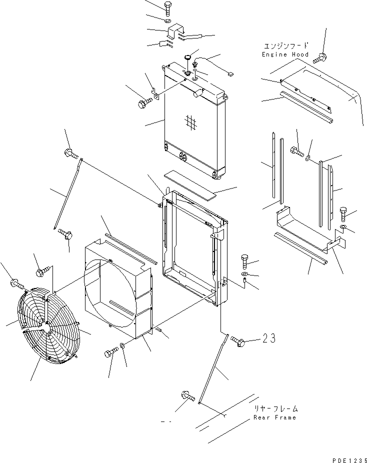 Wheel Loaders Komatsu / WA400-3-X S/N 60001-62999(wa400-0r) / RADIATOR(#60046-)(030060 : 1201A)