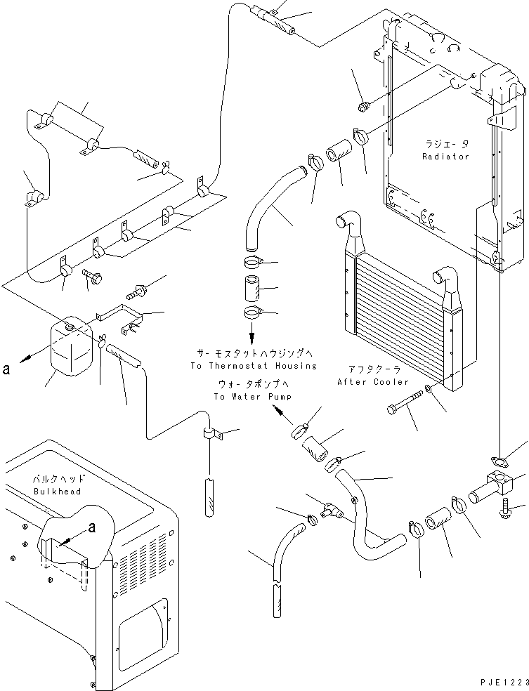Wheel Loaders Komatsu / WA400-3-X S/N 60001-62999(wa400-0r) / RADIATOR PIPING(#60046-)(030080 : 1251A)
