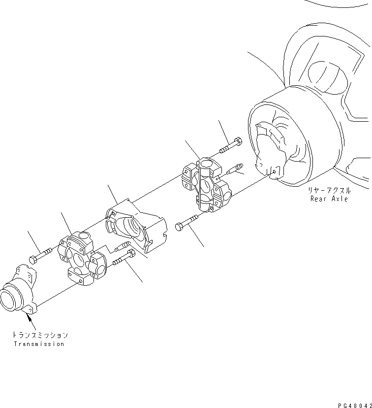 Wheel Loaders Komatsu / WA400-3-X S/N 60001-62999(wa400-0r) / DRIVE SHAFT (REAR)(#60001-)(090030 : 3021)