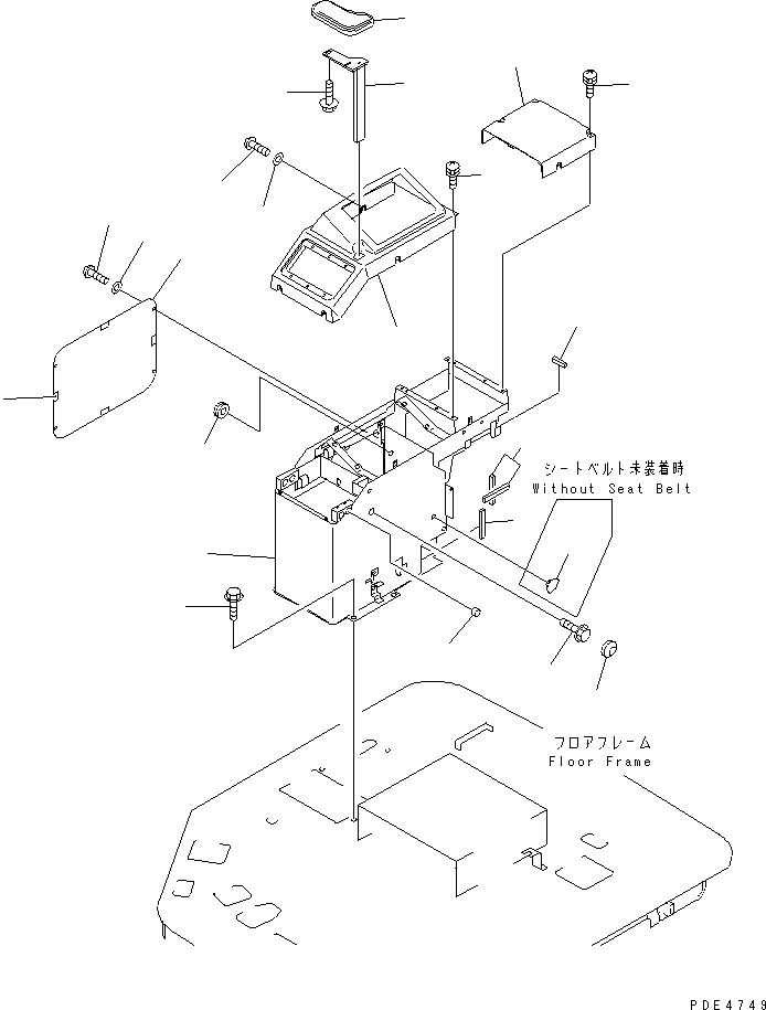 Wheel Loaders Komatsu / WA400-3-X S/N 60001-62999(wa400-0r) / R.H. CONSOLE BOX(#60001-)(150170 : 5131)
