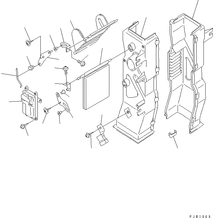 Wheel Loaders Komatsu / WA400-3-X S/N 60001-62999(wa400-0r) / AIR CONDITIONER COMPONENT PARTS (AIR DUCT INNER PARTS)(#60001-)(150630 : 5636)