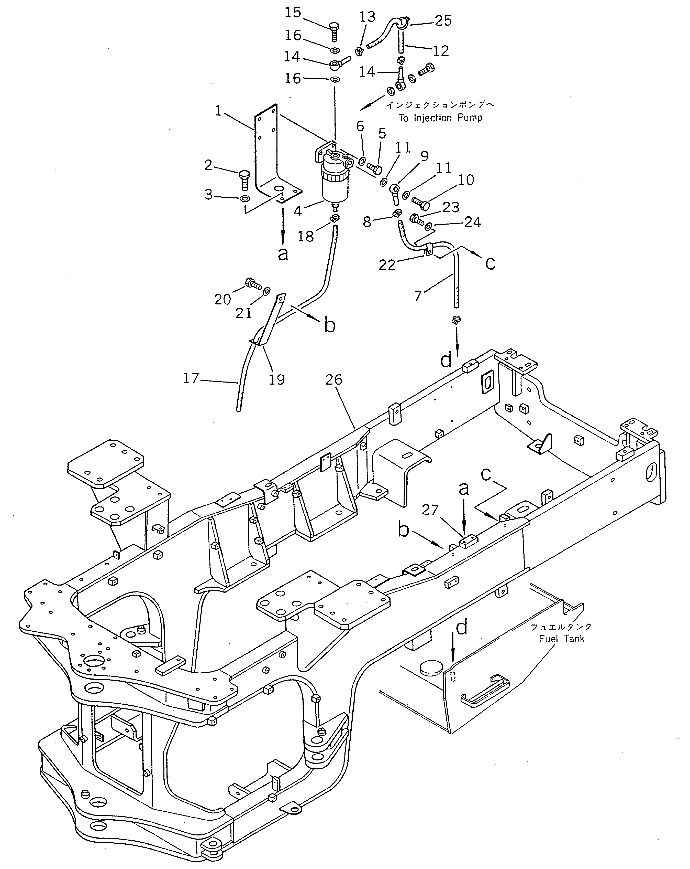 Wheel Loaders Komatsu / WA400-1 S/N 10001-UP (Overseas Version)(wa400-1c) / WATER SEPARATOR(030090 : 1383)
