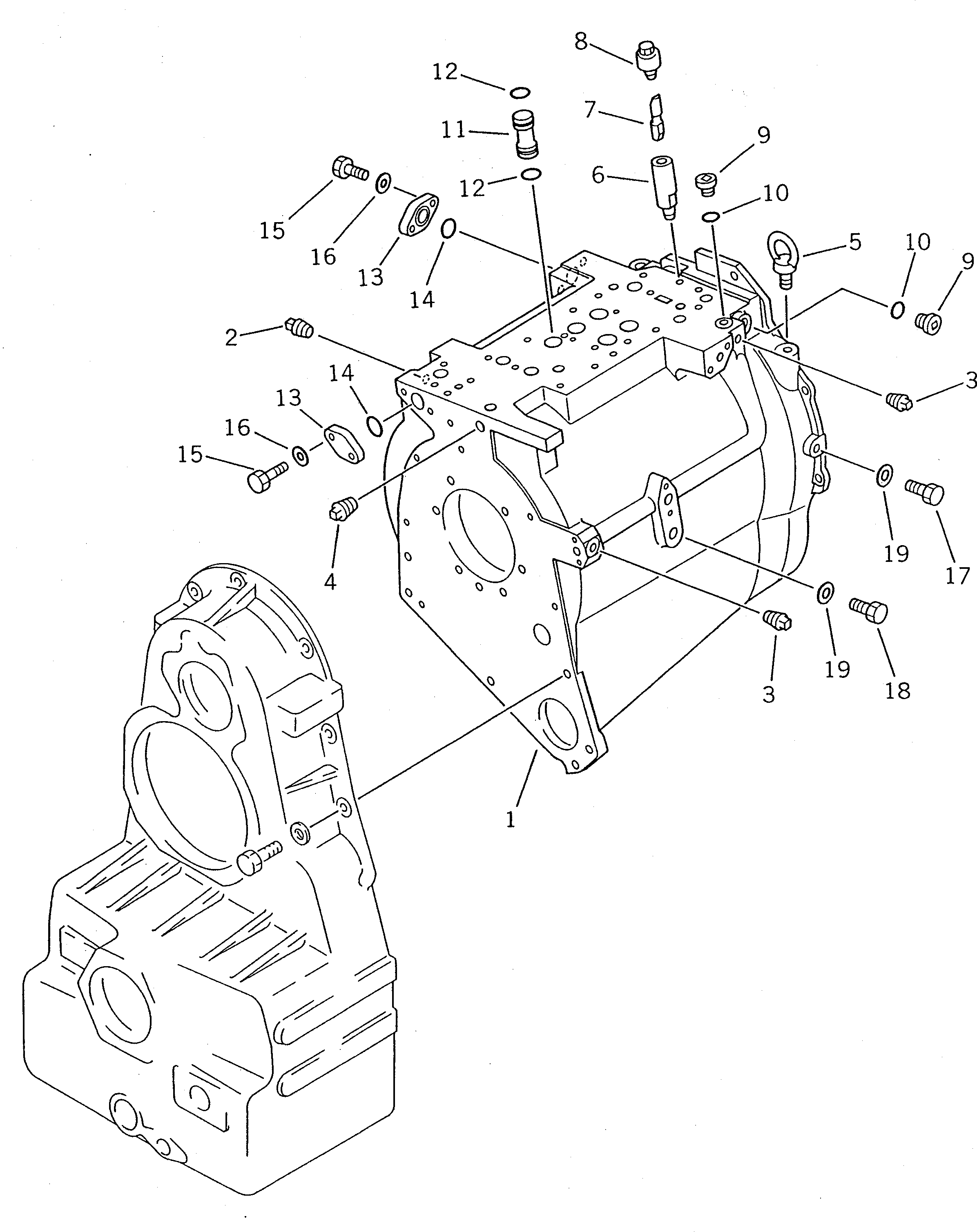 Wheel Loaders Komatsu / WA400-1 S/N 10001-UP (Overseas Version)(wa400-1c) / TRANSMISSION CASE(060030 : 2501)