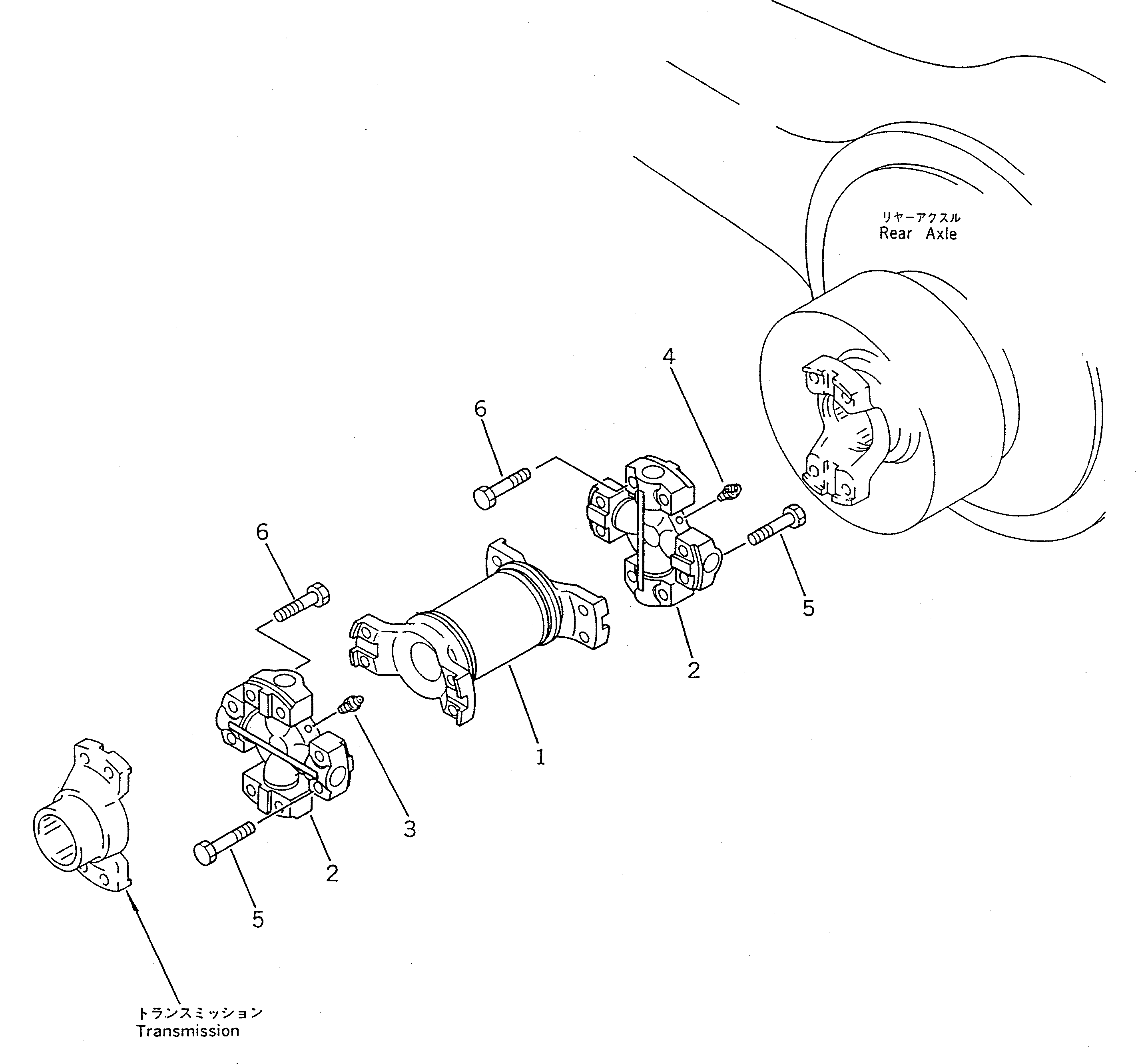Wheel Loaders Komatsu / WA400-1 S/N 10001-UP (Overseas Version)(wa400-1c) / DRIVE SHAFT (REAR)(090030 : 3021)