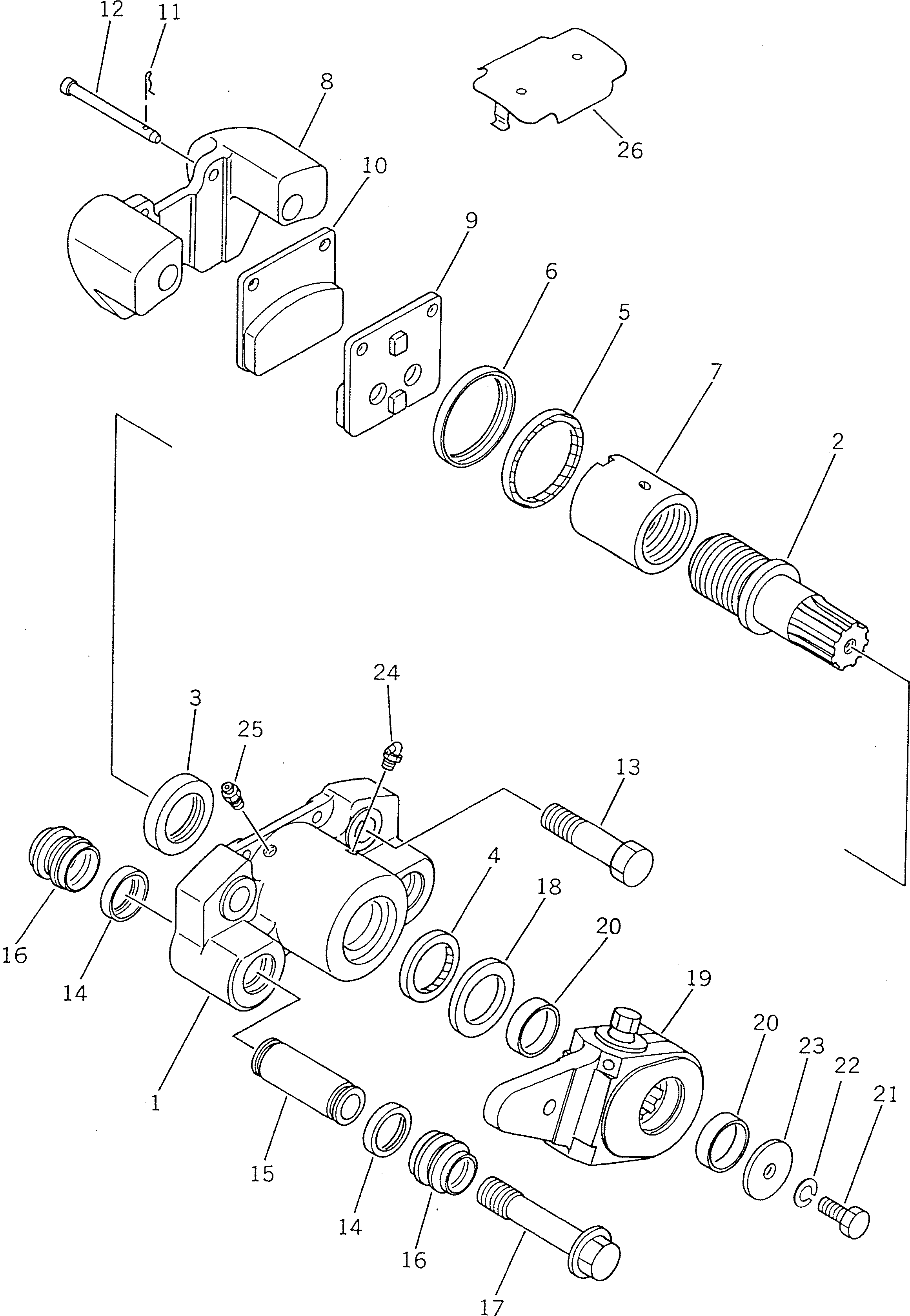 Wheel Loaders Komatsu / WA400-1 S/N 10001-UP (Overseas Version)(wa400-1c) / PARKING BRAKE(090080 : 3145)