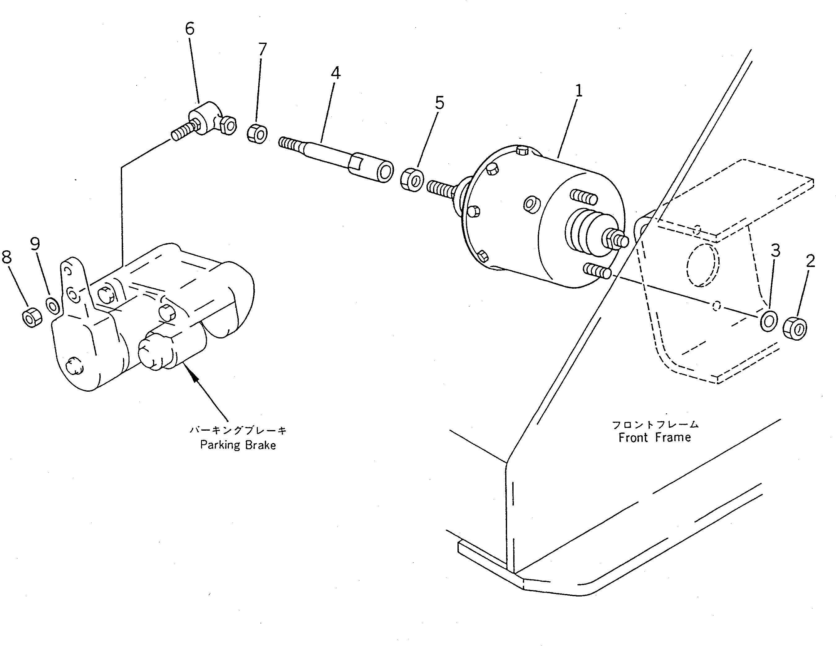 Wheel Loaders Komatsu / WA400-1 S/N 10001-UP (Overseas Version)(wa400-1c) / PARKING BRAKE CONTROL(090130 : 3331)