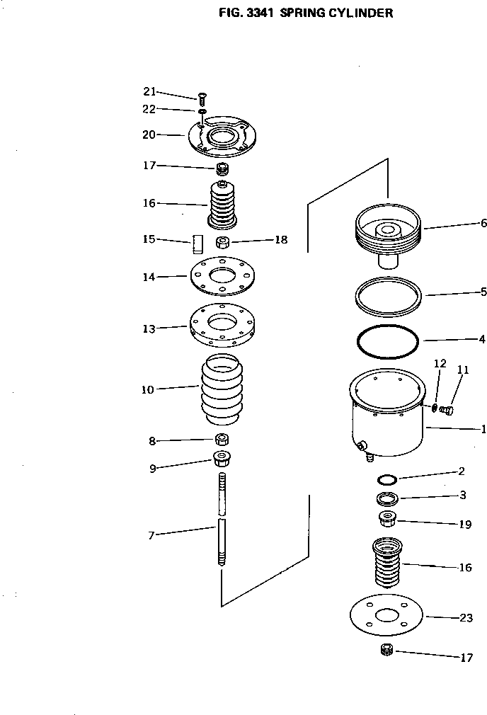 Wheel Loaders Komatsu / WA400-1 S/N 10001-UP (Overseas Version)(wa400-1c) / SPRING CYLINDER(090140 : 3341)