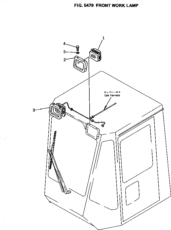Wheel Loaders Komatsu / WA400-1 S/N 10001-UP (Overseas Version)(wa400-1c) / FRONT WORK LAMP(150400 : 5479)