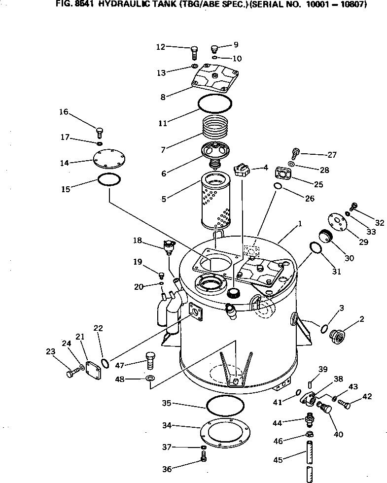 Wheel Loaders Komatsu / WA400-1 S/N 10001-UP (Overseas Version)(wa400-1c) / HYDRAULIC TANK (TBG/ABE SPEC.)(#10001-10807)(240360 : 8541)