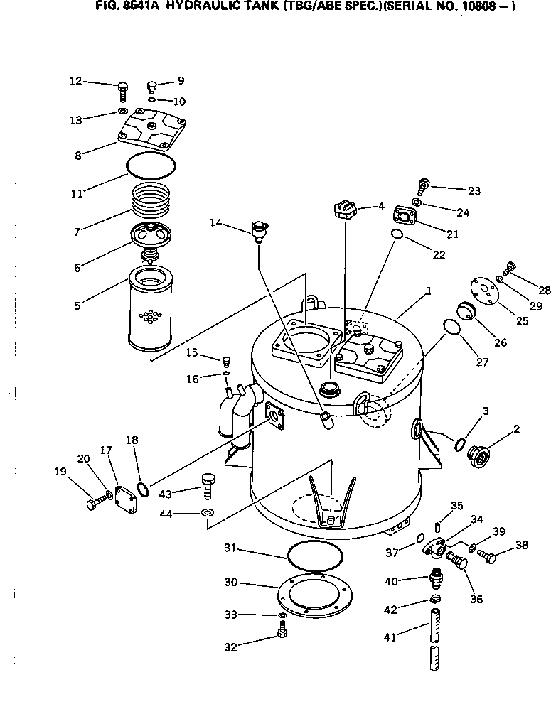 Wheel Loaders Komatsu / WA400-1 S/N 10001-UP (Overseas Version)(wa400-1c) / HYDRAULIC TANK (TBG/ABE SPEC.)(240370 : 8541A)