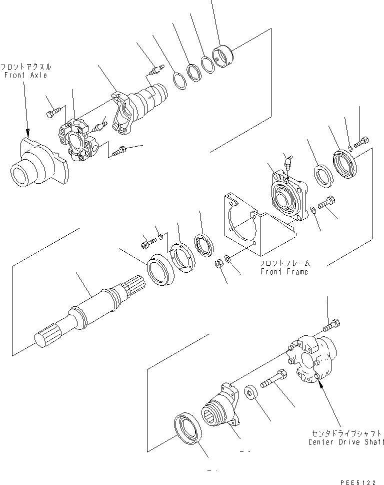 Wheel Loaders Komatsu / WA400-3-H S/N 63001-UP(wa400-7r) / DRIVE SHAFT (FRONT)(150020 : F4200-02A0)