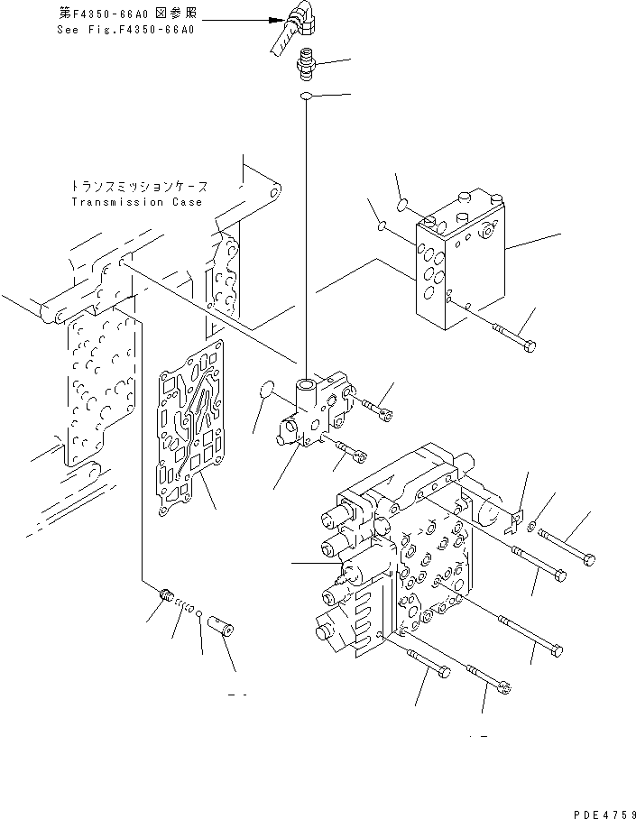 Wheel Loaders Komatsu / WA400-3-H S/N 63001-UP(wa400-7r) / TRANSMISSION (CONTROL VALVE MOUNTING)(150270 : F4350-58A0)