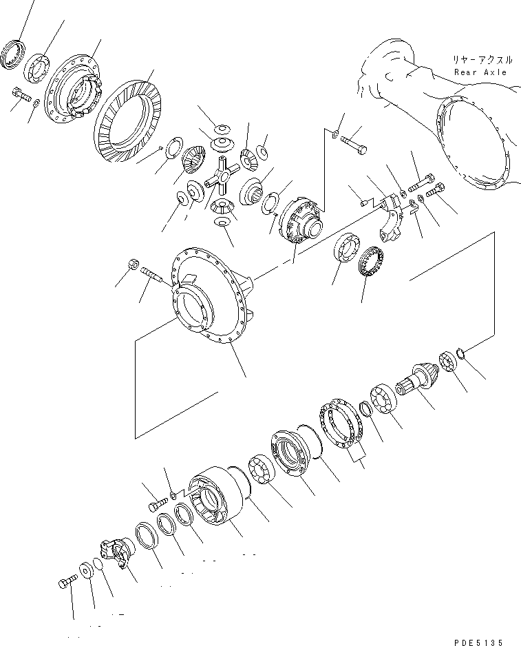 Wheel Loaders Komatsu / WA400-3-H S/N 63001-UP(wa400-7r) / REAR AXLE (REAR DIFFERENTIAL)(150640 : F4500-03A0)