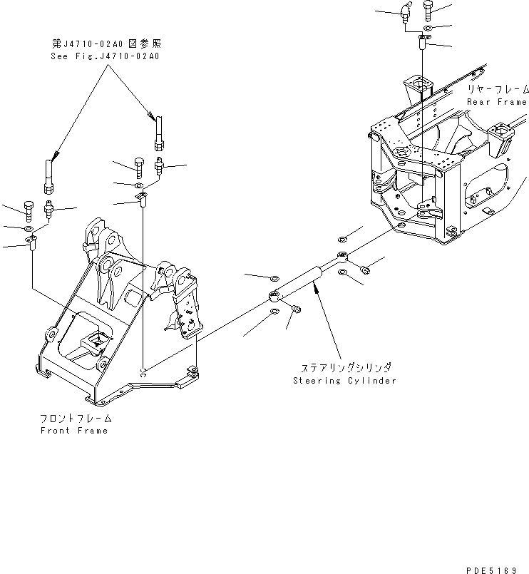 Wheel Loaders Komatsu / WA400-3-H S/N 63001-UP(wa400-7r) / STEERING CYLINDER (MOUNTING PIN)(210090 : J4140-02A0)
