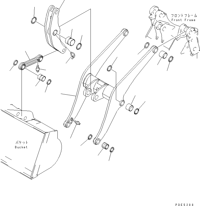 Wheel Loaders Komatsu / WA400-3-H S/N 63001-UP(wa400-7r) / LIFT ARM AND BELLCRANK(330010 : T4110-01A0)