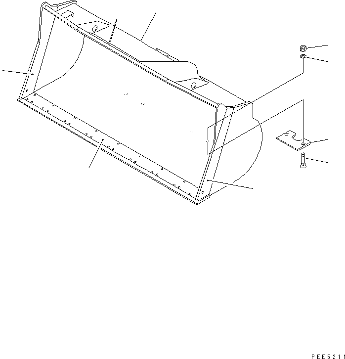 Wheel Loaders Komatsu / WA400-3-H S/N 63001-UP(wa400-7r) / BUCKET¤ 3.2M3 (WITH BOLT ON CUTTING EDGE¤ 3.4M3)(#63001-63999)(330090 : T4120-01A0)