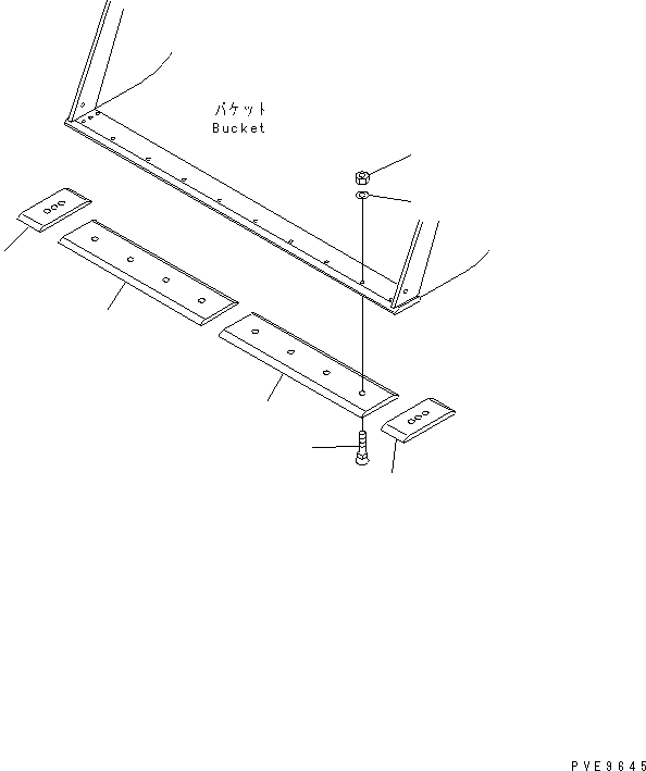 Wheel Loaders Komatsu / WA400-3-H S/N 63001-UP(wa400-7r) / BOLT ON CUTTING EDGE (BOTH SIDE EDGE LONG TYPE)(#64001-)(330120 : T4122-01A1)