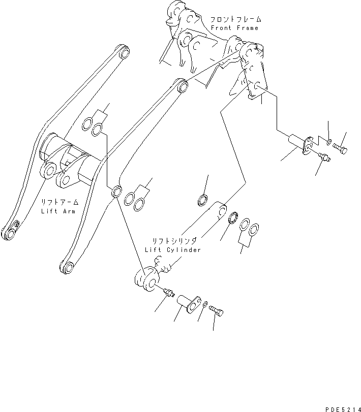 Wheel Loaders Komatsu / WA400-3-H S/N 63001-UP(wa400-7r) / LIFT CYLINDER (MOUNTING PARTS)(330150 : T4140-02A0)