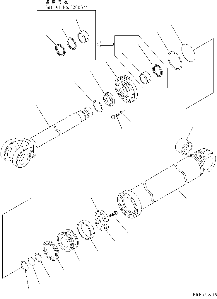 Wheel Loaders Komatsu / WA400-3-H S/N 63001-UP(wa400-7r) / LIFT CYLINDER(420090 : Y1620-01A0)