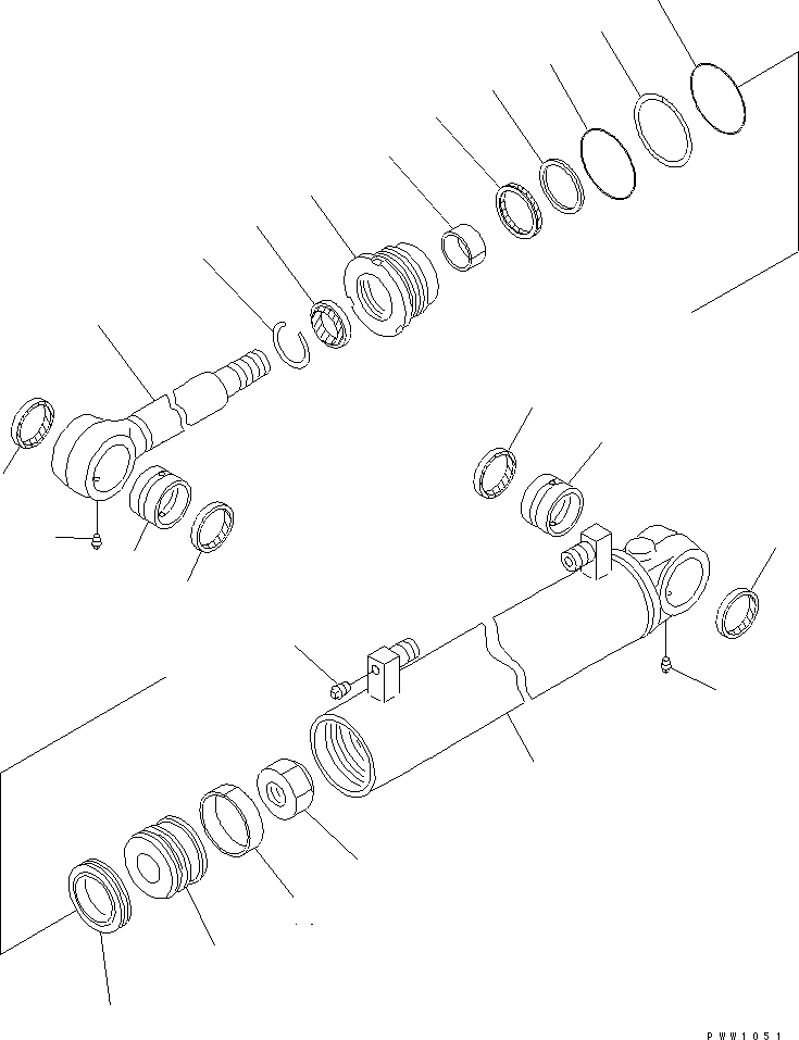 Wheel Loaders Komatsu / WA400-3-H S/N 63001-UP(wa400-7r) / STEERING CYLINDER(#64101-)(420120 : Y1622-01A0A)