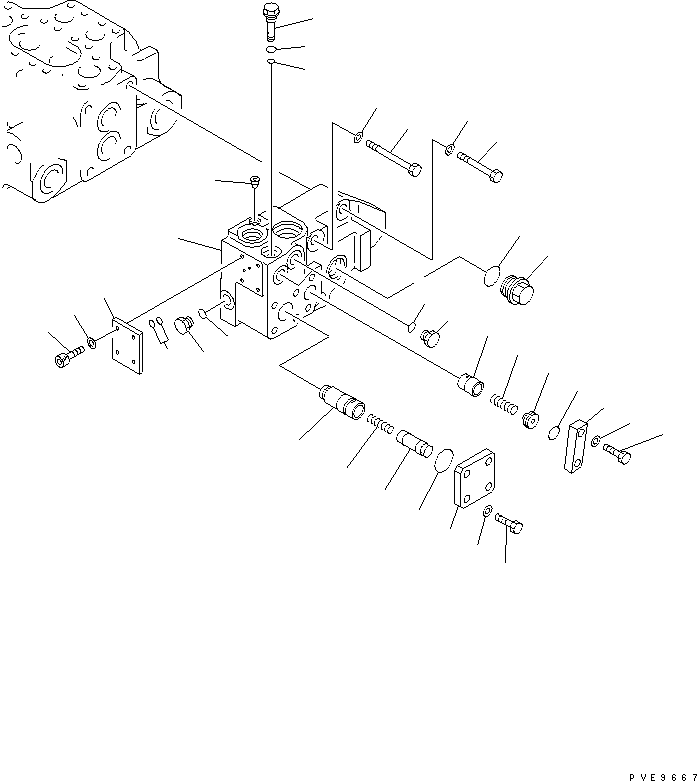 Wheel Loaders Komatsu / WA400-3-H S/N 63001-UP(wa400-7r) / CONTROL VALVE (2-SPOOL) (2/3)(420200 : Y1662-02A0)