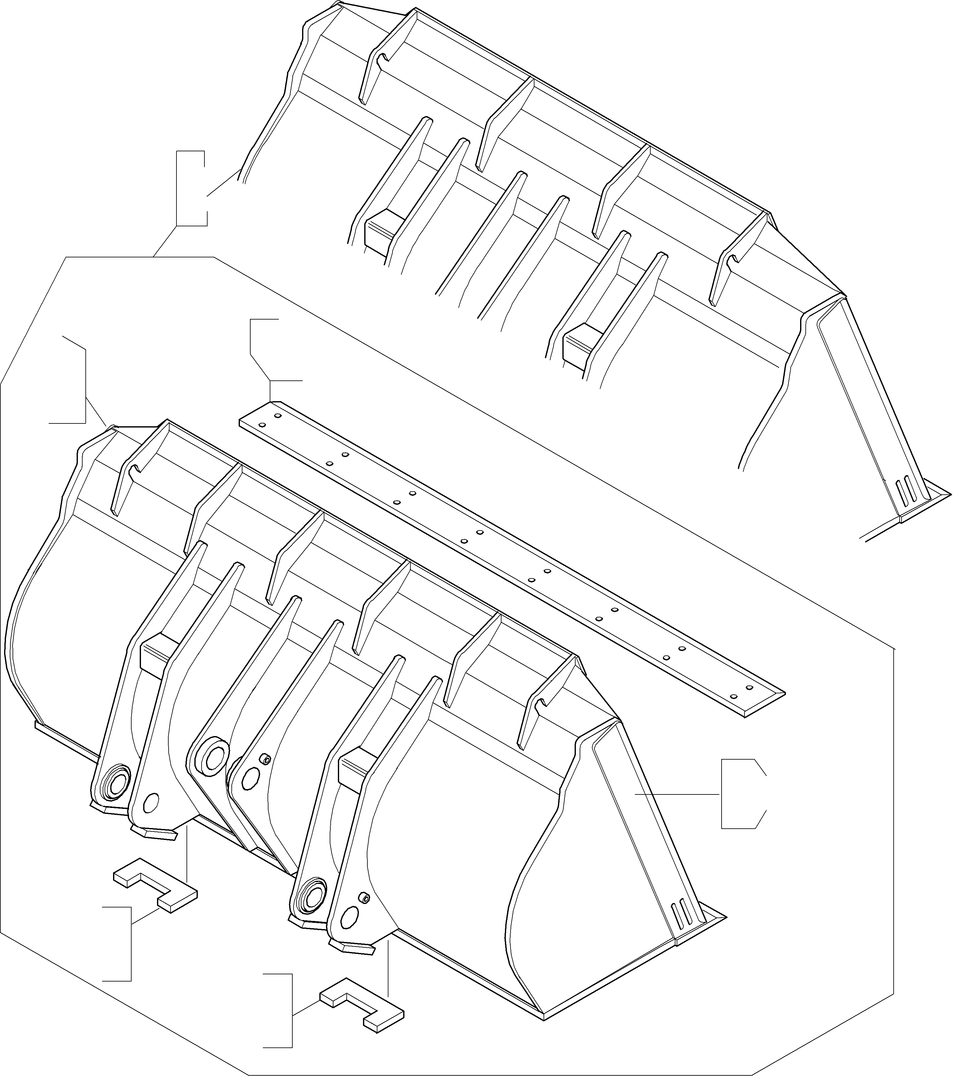 Wheel Loaders Komatsu / WA420-3 S/N WA420H30051-30296(wa420_3) / BUCKET(15-00|a : K0310)