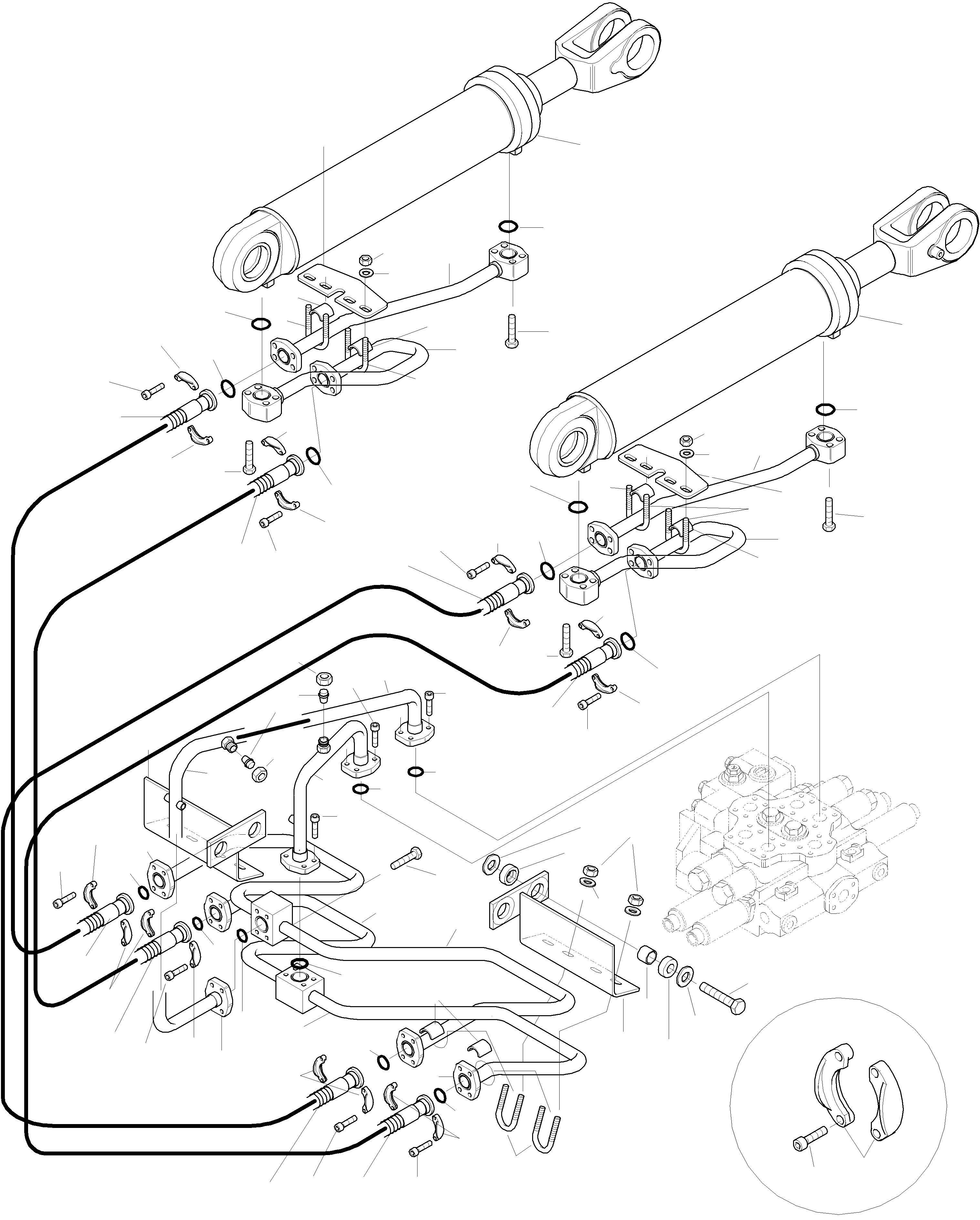 Wheel Loaders Komatsu / WA420-3 S/N WA420H30051-30296(wa420_3) / LIFT CYLINDER AND PIPINGS(13-25|b : K0782)