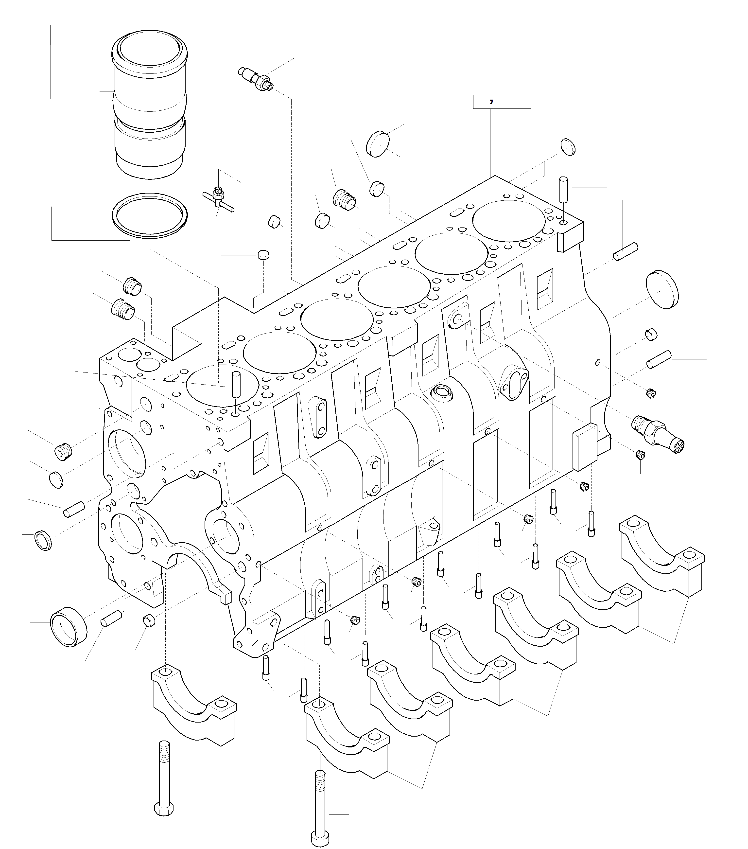 Wheel Loaders Komatsu / WA420-3 active S/N WA420H30297 - Up(wa420_3a) / CYLINDER BLOCK AND ATTACHING PARTS(01-02 : GJ2K1733)