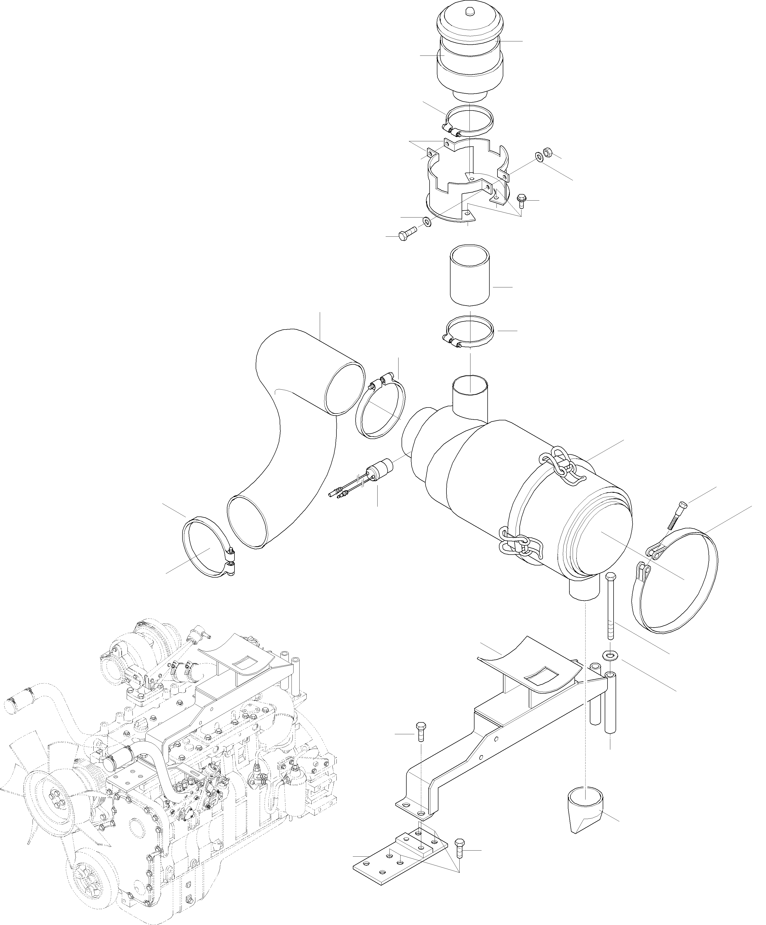 Wheel Loaders Komatsu / WA420-3 active S/N WA420H30297 - Up(wa420_3a) / AIR FILTER SYSTEM, STANDARD(01-49 : GJ2K1740)
