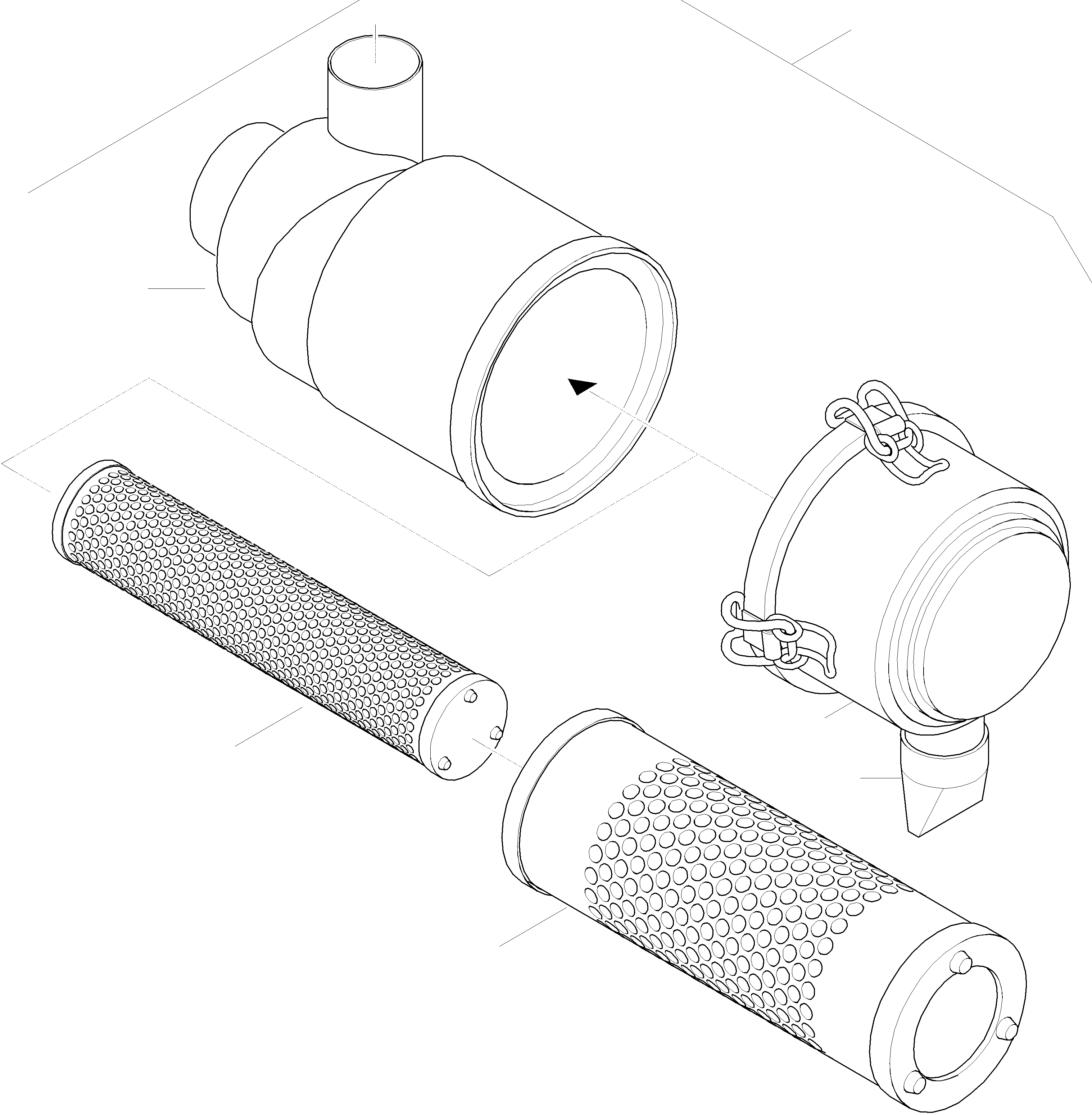 Wheel Loaders Komatsu / WA420-3 active S/N WA420H30297 - Up(wa420_3a) / AIR CLEANER(01-54 : GJ2K1742)