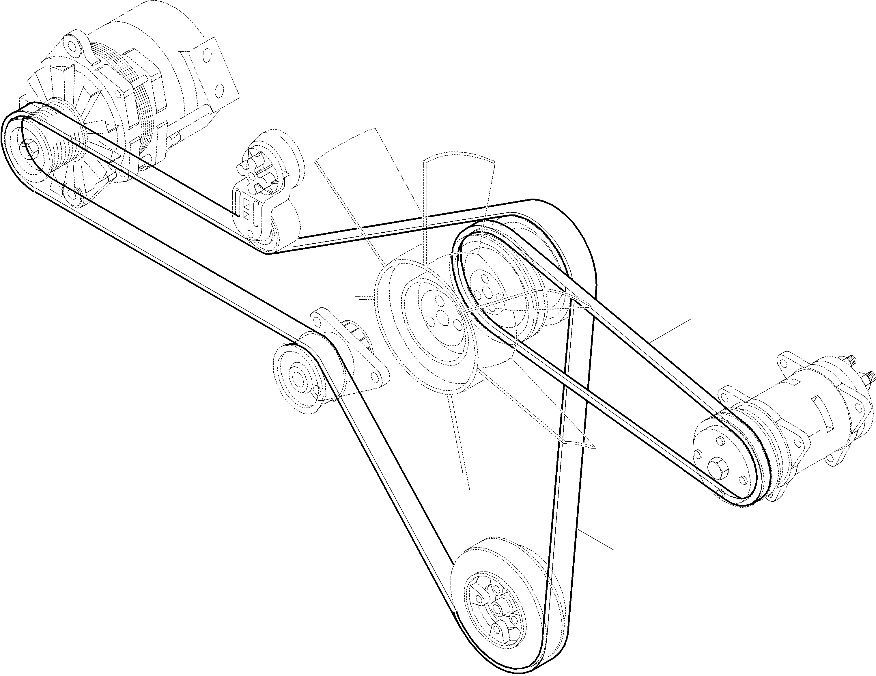 Wheel Loaders Komatsu / WA420-3 active S/N WA420H30297 - Up(wa420_3a) / V-VELT ARRANGEMENT(01-18 : GJ2K1750)